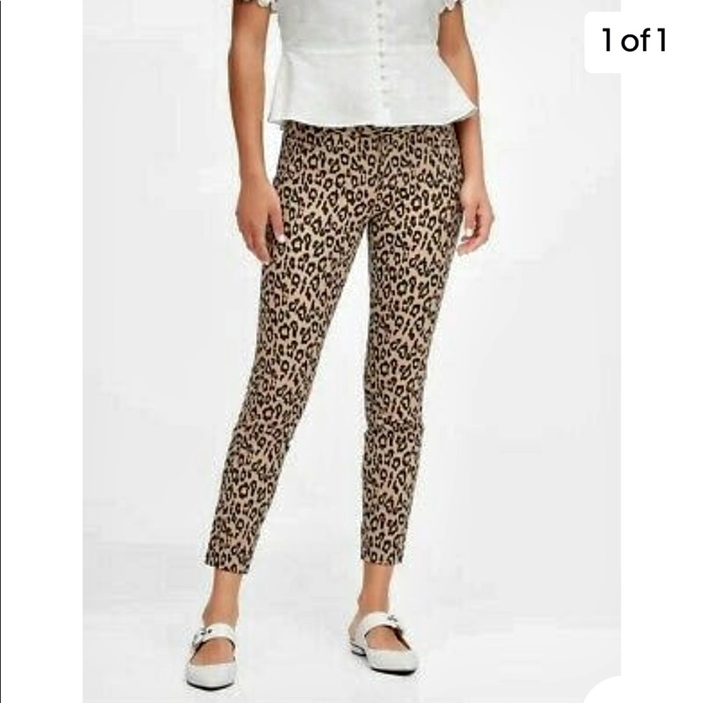 Banana Republic Modern Sloan Pant, Giraffe Print sz 14 NWT